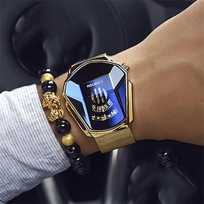 Relojes azules Hombres Lujo Cuarzo cuadrado Hombre Reloj de pulsera Moda  Impermeable Deportes Reloj creativo Cronógrafo masculino