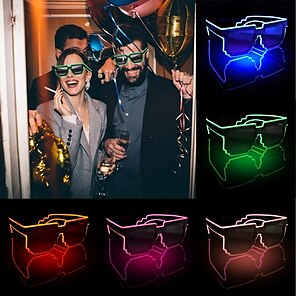 Comprar Gafas LED luminosas de colores para barra de música KTV fiesta de  neón decoración de Navidad y Halloween gafas LED accesorios de rendimiento  para festivales