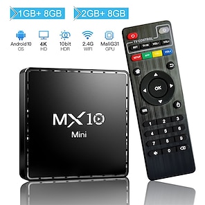 MX10 Mini TV Box Android 10 Fast Set top box 2.4&5G Dual wifi 6K Smart  Android
