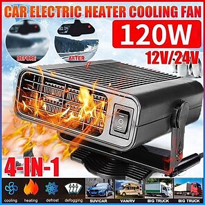 2 in 1 Portable Car Heater Windshield De-Icers Car Defogger Car