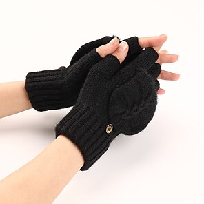 Convertible Fingerless Wool Gloves for Men and Women Malaysia