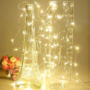 Photo Clip String Lights 5M 10M Fairy String Lights with Clear Clips for  Hanging Pictures Dorm Bedroom Wall Wedding Decoration
