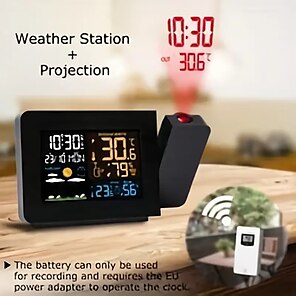 Dropship Electric Weather Station Snooze Alarm Clock Wireless