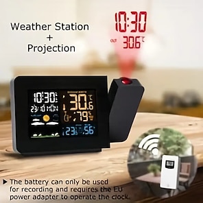 Dropship Electric Weather Station Snooze Alarm Clock Wireless