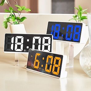 1 reloj despertador Digital LED, reloj de proyección, proyector, reloj de  techo con retroiluminación de pantalla de temperatura y tiempo, despertador  con función Snooze para el hogar, Moda de Mujer