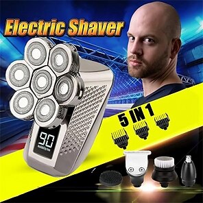 Afeitadoras eléctricas de papel de aluminio para hombre, afeitadora  eléctrica para hombres, afeitadora recargable USB-C inalámbrica con  recortadora