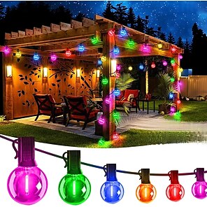  Tira de luces LED solares para exteriores, 16.4 pies, SMD 5050,  luces LED RGB que cambian de color, tira LED que cambia de color,  impermeable, IP67, luces decorativas para patio, árboles