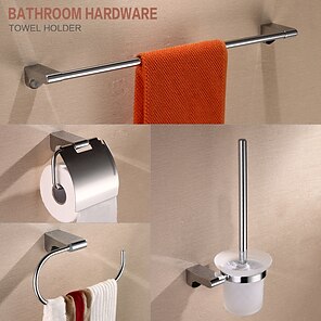 Toilet Paper Holder Bathroom Flexible Pivoting Tissue Handle Wall Mounted  Stainless Steel Adjustable TP Large Mega Roll Holder