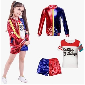 Natale Carnevale Suicide Squad Harley Quinn Costume Gioco di ruolo  Bambini's Costume Ragazza