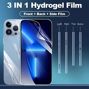 3 IN 1 - Film Hydrogel Front+Rear + Sides IPHONE 15 14 13 12 11 Mini Pro  Max