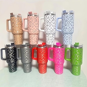1pc/set 304 Stainless Steel Insulated Cup With Straw, Portable Coffee Mug,  Car Cupholder-friendly, 40oz