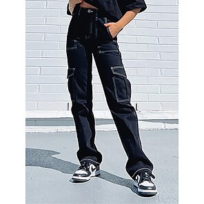 Women's Cargo Pants Pants Trousers Baggy Cuffed Cargo Drawstring