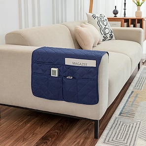 Organizador de reposabrazos de sofá impermeable para reclinable, soporte de  control remoto para silla, funda de brazo antideslizante, organizador de