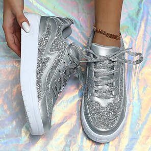 Women's Trainers Athletic Shoes Sneakers Bling Bling Shoes Sequins