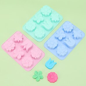 2 Pieces 3D Snowflake Fondant Mold Christmas Snowflake Silicone Mold for  Cake Cupcake Decoration Polymer Clay Crafting Projects (Pink) 