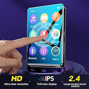 Reproductor de MP3 con Bluetooth 5.0, reproductor de música compatible con  tarjeta TF de 32G, transmisor Bluetooth para auriculares, pantalla LCD