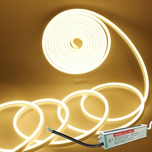  Tira de luz LED con sensor de movimiento, 1M, 2M, 3M, 5M, IP65,  resistente al agua, para interiores, hogar, sensor de luz, cinta flexible, tira  LED (enchufe de EE. UU., 6.6
