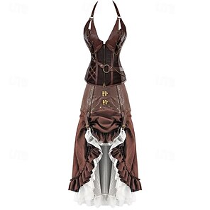  frawirshau Women's Steampunk Costume Corset Dress