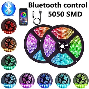 Acheter Guirlande lumineuse LED USB couleur de rêve, 5V, Bluetooth,  application musicale, bande RGBIC, décoration de fête d'anniversaire et de  noël, lumières féeriques
