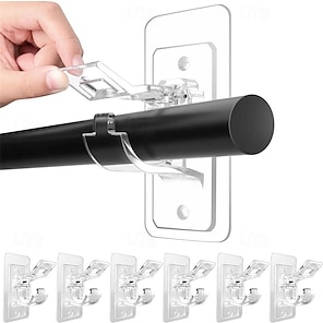 Self Adhesive Hooks Punch-free Curtain Rod Clip Hook Shower