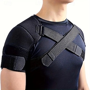 cheap -Double Shoulder Brace Sports Rotator Cuff Support Brace Belt, Double Elastic Adjustable Bandage Cross Compression for Men and Women for Back Pain