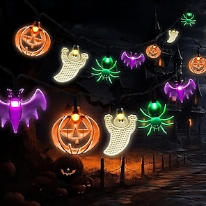 Lot De 5 Pièces De Centre De Table D'Halloween – Corbeau Sur Crâne – Statue Squelette En Résine – Lanterne LED Gothique Pour Décoration D'intérieur Pour Décorations De Fête D'Halloween Fovolat