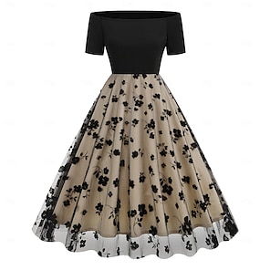 Retro Vintage 1950s Dress Swing Dress Fancy Dress Women's Carnival  Masquerade Daily Wear Bachelorette Party Adults' Dress Homecoming Dresses  2026 - 31.99