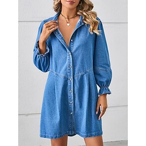 light in the box denim dresses Down to Dallas Denim Dress - Light Wash, Large | Hazel and Olive