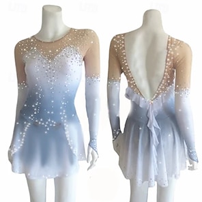 Figure Skating Dress Women's Girls' Ice Skating Dress Gray+White Patchwork Asymmetric Hem Mesh High Elasticity Training Competition Skating Wear Classic Crystal / Rhinestone Long Sleeve Ice Skating 2026 - $287.69 Figure Skating Dress Women's Girls' Ice Skating Dress Gray+White Patchwork Asymmetric Hem Mesh High Elasticity Training Competition Skating Wear Classic Crystal / Rhinestone Long Sleeve Ice Skating 2026 - $287.69