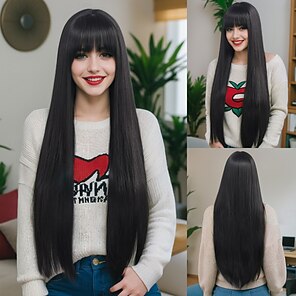 SiYi Kurzhaarperücke Halbblond-schwarz, Bob-Stil, Hitzebeständig Bis 160°C, Verstellbar Für Cosplay & Alltag