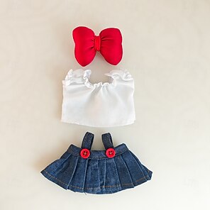Doll Clothes For 17cm Dolls Clothing Outfit, Casual Stylish Style Hat Clothes Accessories Set No Doll