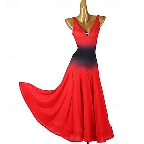 Élégant Robe De Danse De Salle De Bal Sans Manches Blanches Pour Waltz