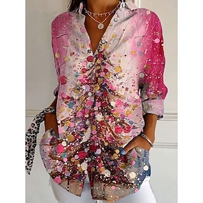 Chemisier Décontracté Pour Femmes Chemise Haute Col En V Haut