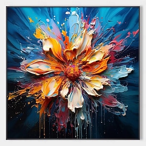 【油絵の純粋な手描きの植物と花】4 油絵の純粋な手描きの植物と花】4