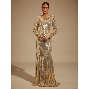 slim fit dress slacks Diana Couture 8861-GLD Church Dress Gold / 8 main image 0