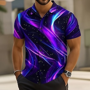 LJHH T-Shirt da Uomo con Stampa 3D A Maniche Corte Girocollo