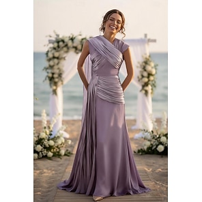 formal modlily dresses for wedding Shimmer Satin Dress With Lace Corset And Tie-Up Open Back