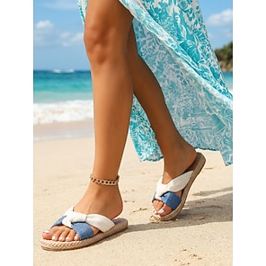 Sandali da donna in stile bohémien, con suola spessa, per camminare, attività all'aperto, punta aperta, cinturino alla caviglia, con strass scintillanti a forma di fiore, Oro, 5.5 UK 3X-Narrow