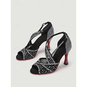 Scarpe Da Ballo Latino Per Bambina – Tacchi Bassi E Suola Morbida Antiscivolo
