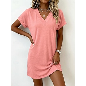 short sleeve casual solid color dresses from lightinthebox Womans Dresses- Online Shopping for Womans Casual mini dresses for women- Online