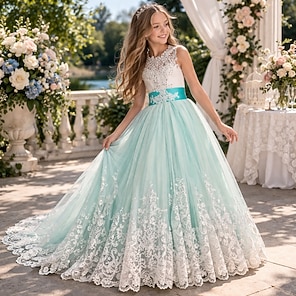 chinese dress ladies Jewel Neck Long Sleeves Buttons Formal Kids Pageant flower girl dresse