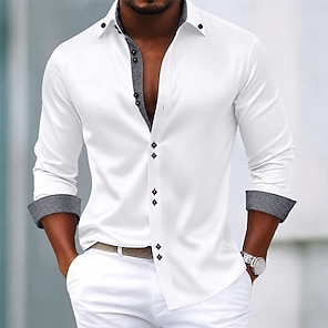 light in the box men's dress shirts NWOT Men's Pocket Collar Cotton Blend Short Sleeve Business Casual Dress Shirt