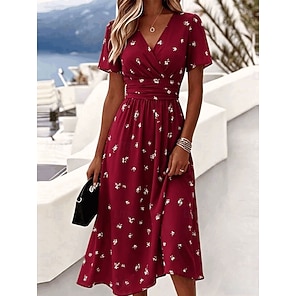 motel gabriela midi dress Motel Gabriella Midi Dress Basic Polka Flock Berry – Universal Store
