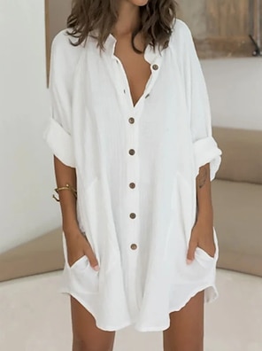 Blusa de talla grande para mujer, talla grande, corte festoneado, manga de  mariposa (color blanco, talla XL), Blanco