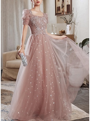 A-Line Evening Gown Elegant Dress Wedding Guest Wedding Party