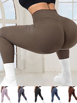 Women Seamless Booty Workout Leggings With Heart-shape Pocket High Waisted Scrunch  Butt Seamless Ruched Butt Lifting Gym Workout Yoga Tights