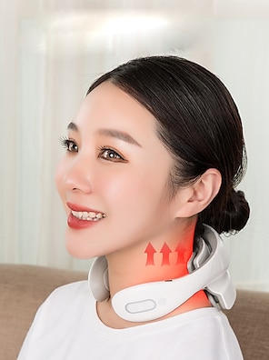 1pc Neck Massager Acupoints Lymphvity Device, Lymphatic Drainage Machine,  12 Level Intensity Neck Massager For Pain Relief, Portable Neck Lymphatic