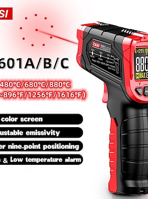 abordables -tasi 880/680/480 degrés celsius thermomètre laser infrarouge haute température à affichage coloré