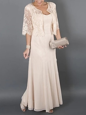 A-Line Evening Gown Elegant Dress Wedding Guest Wedding Party