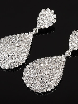 cheap -Women&#039;s Drop Earrings Earrings Pear Cut Drop Stylish Luxury Elegant Romantic Sweet Earrings Jewelry Silver / Gold For Party Anniversary Gift Prom Promise 1 Pair
